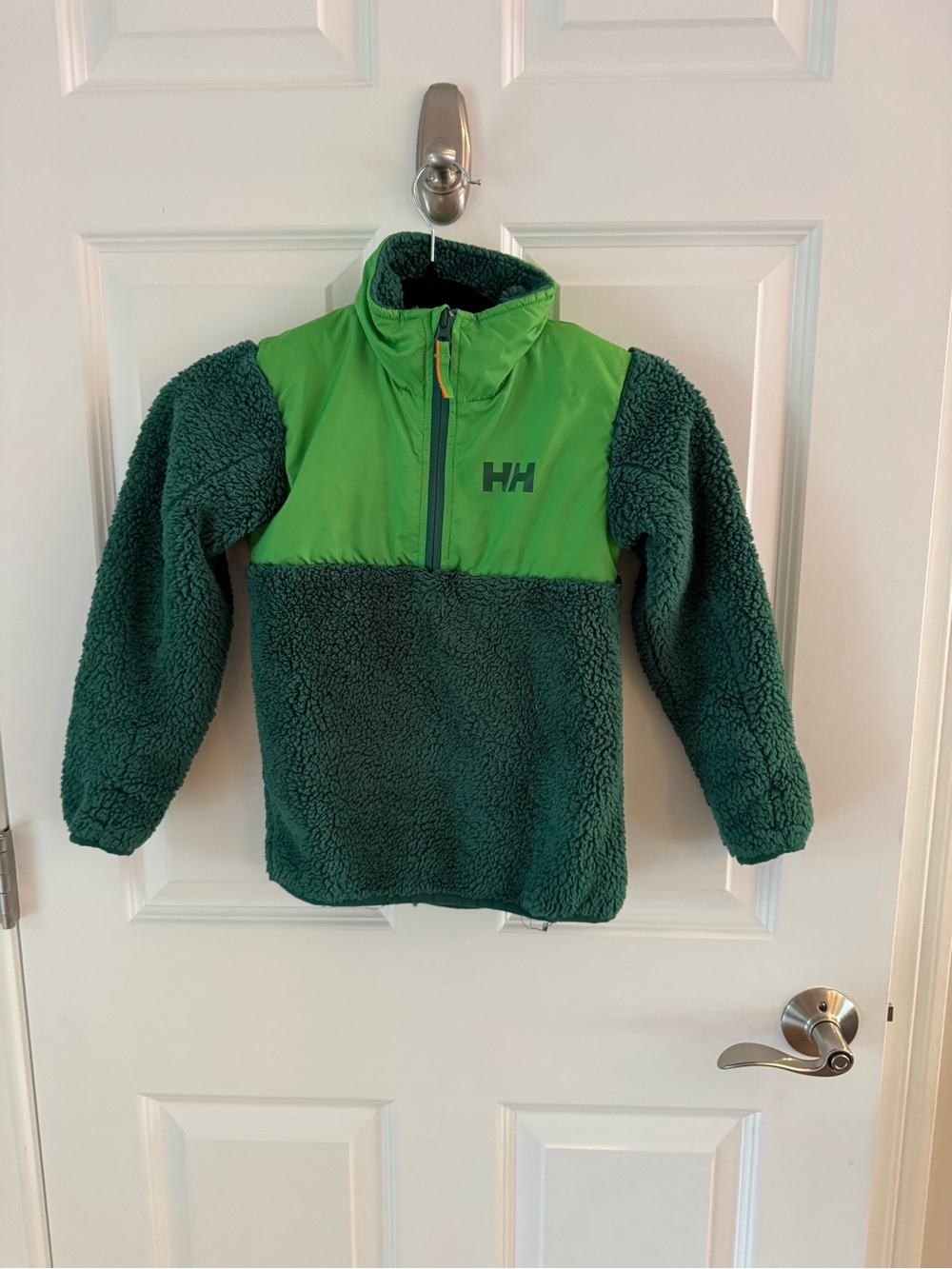Helly Hansen Two-Tone Green Sherpa Fleece Jacket